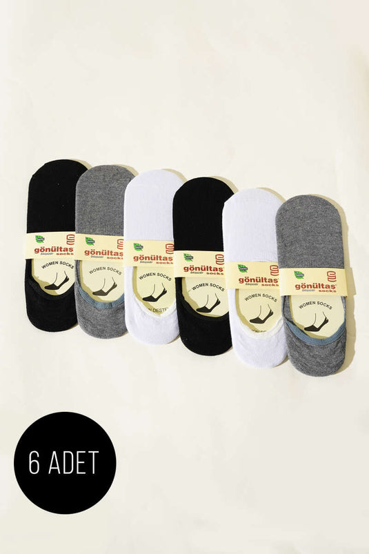 Assortiment de 6 paires de chaussettes ballerines sans couture en bambou pour femmes 1