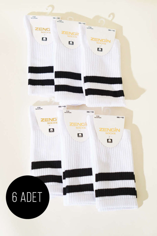 Bayan 6'lı Fitilli Soket Çorap Asorti 1