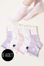 Assortiment de 6 paires de chaussettes courtes Daisy pour femmes 1