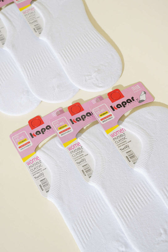 Chaussettes blanches pour femmes (lot de 6)