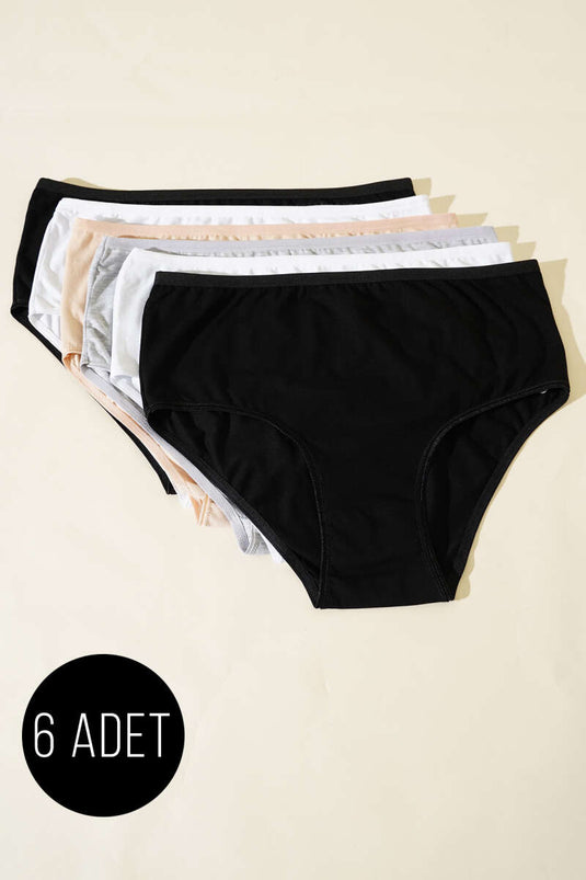 Assortiment de 6 culottes basiques pour femmes grandes tailles 3