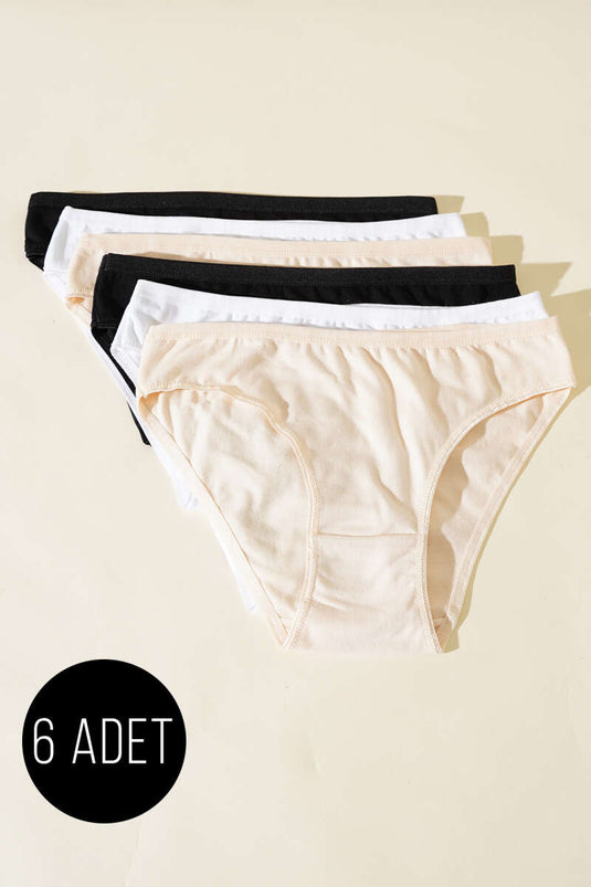 Women's Basic 6-Pack Panties Assortment 1