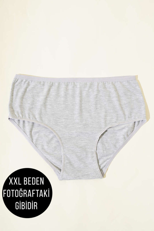 Lot de 6 culottes basiques grises pour femmes