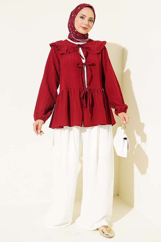 Kimono Bordo À Nœud Col Bébé