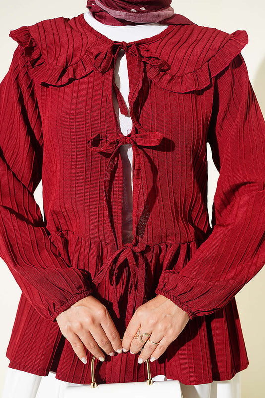 Kimono Bordo À Nœud Col Bébé