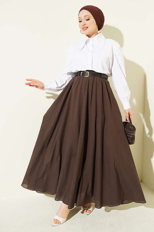 Chemise Courte En Dentelle À Col Bébé Blanche