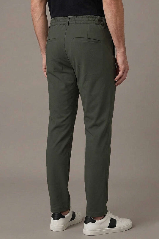 Bel mit Kordelzug Jogger Herrenhose Khaki