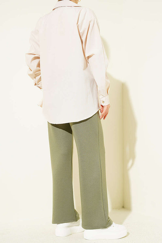 Pantalon à cordon Bel Bağcıklı Çımalı kaki