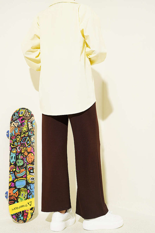 Pantalon à cordon coulissant Bel Marron