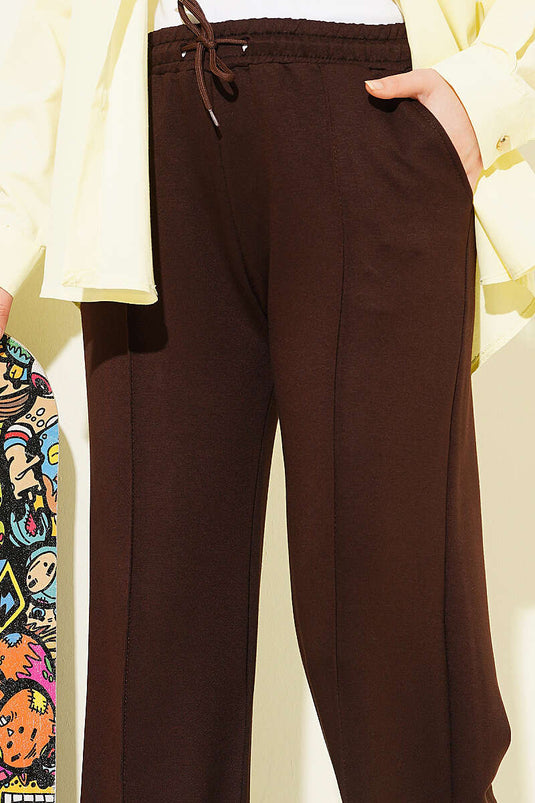 Pantalon à cordon coulissant Bel Marron