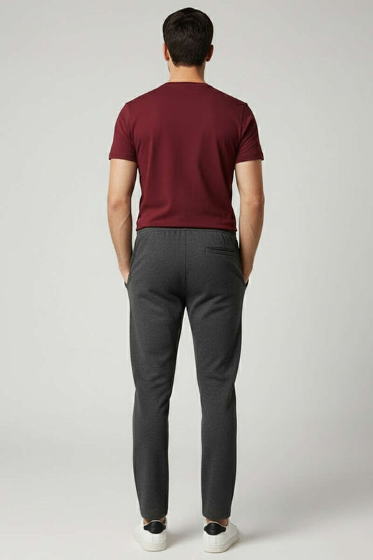 Pantalon ample pour homme à cordon Bel, couleur fumée