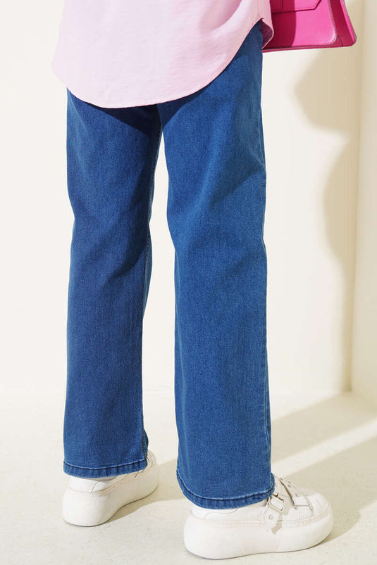 Beautiful Buttoned Wide Leg Denim Pants