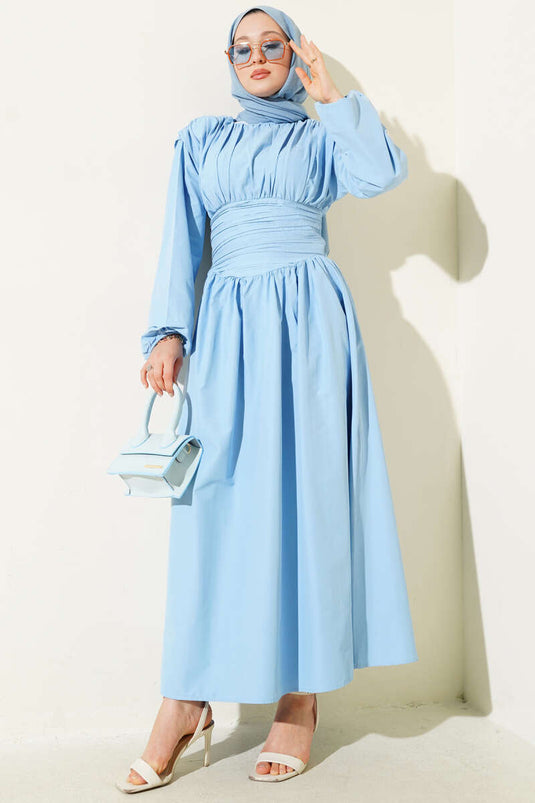 Waist-Gipeli Flared Dress Blue