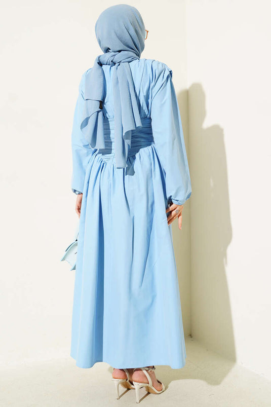 Waist-Gipeli Flared Dress Blue