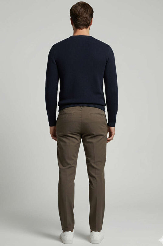 Pantalon homme anthracite à cordon fin et jambes étroites