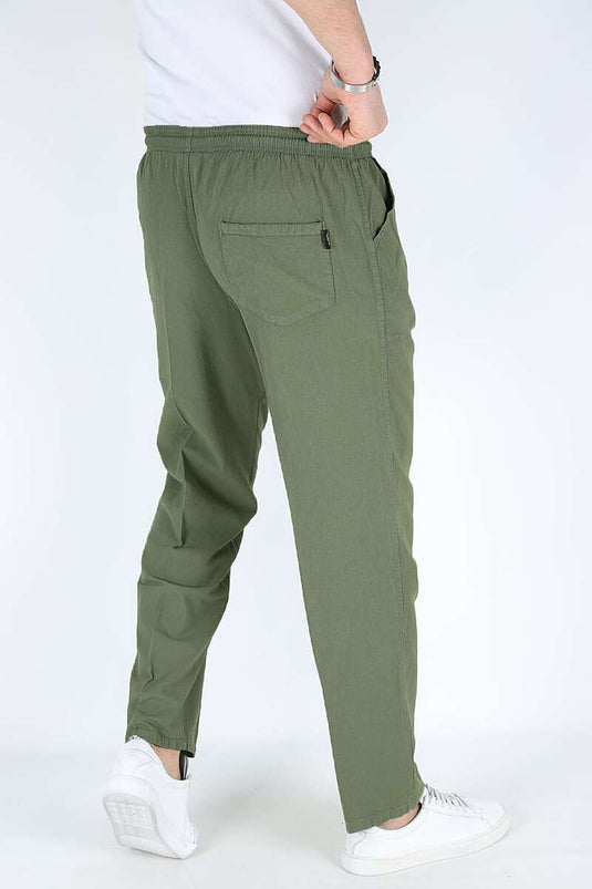 Bel İpli Erkek Jogger Pantolon Haki