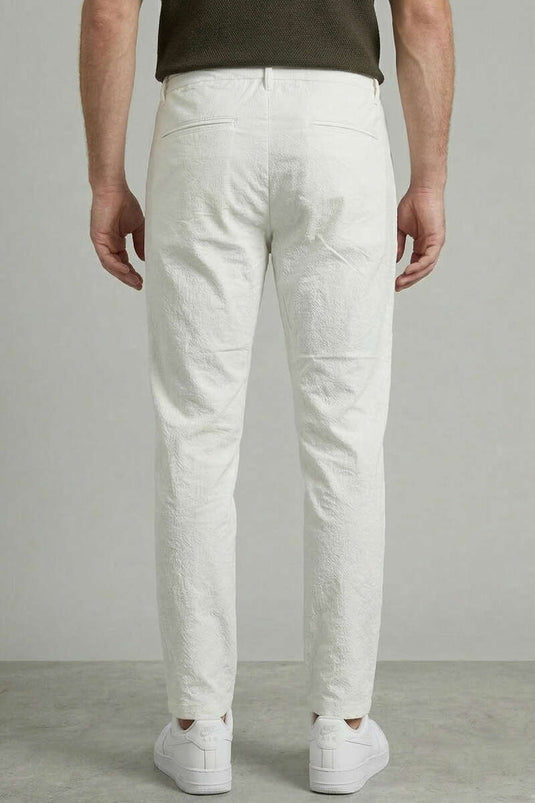Jogger-Herrenhose mit Kordelzug in Weiß