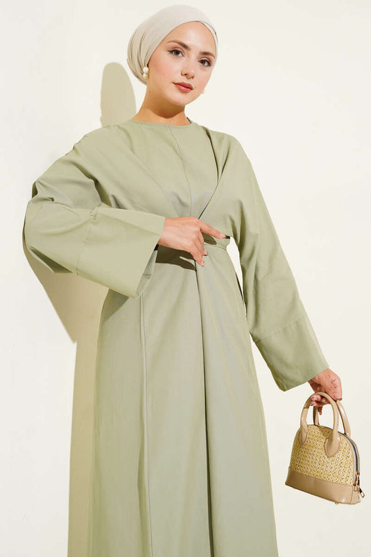 Robe basique oversize à bretelles, vert amande