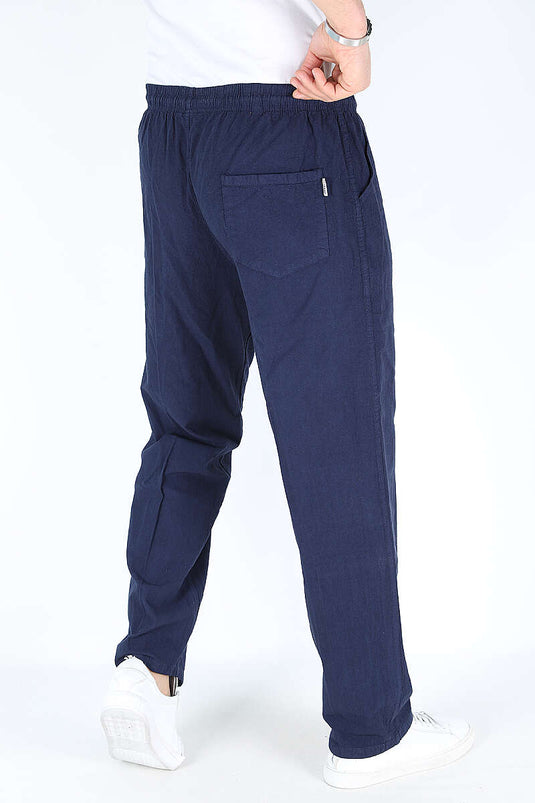 Bel Kuşaklı Erkek Jogger Pantolon Lacivert