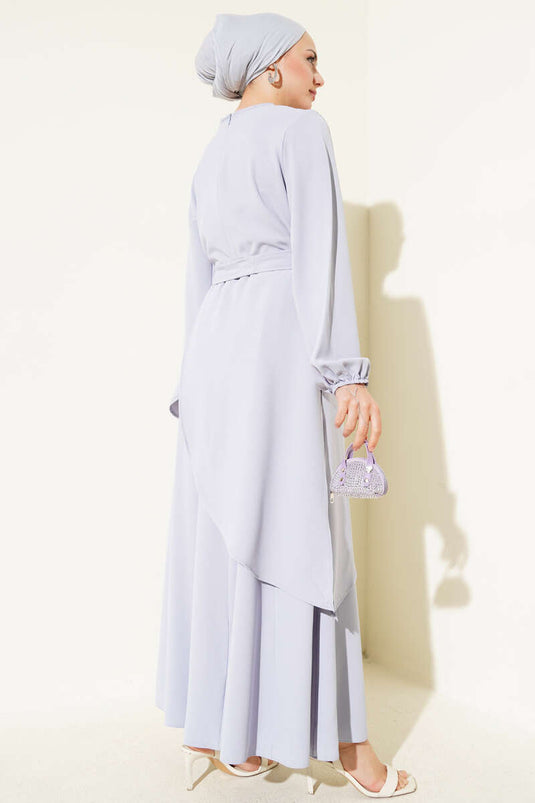 Tweedelig pak met tailleband, lila