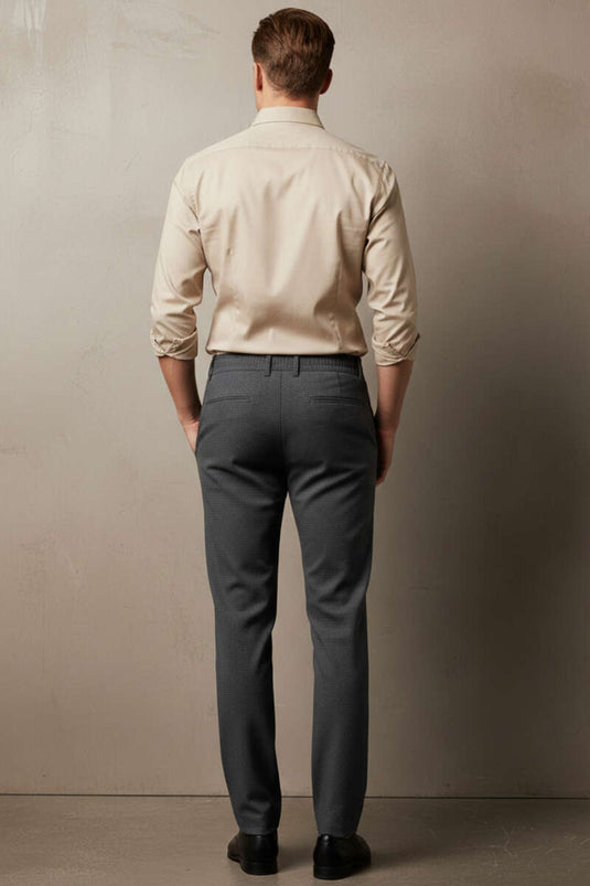 Pantalon homme à bas resserrés Bel, couleur fumée