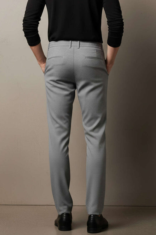 Bel Lastikli Boru Paça Erkek Pantolon Gri