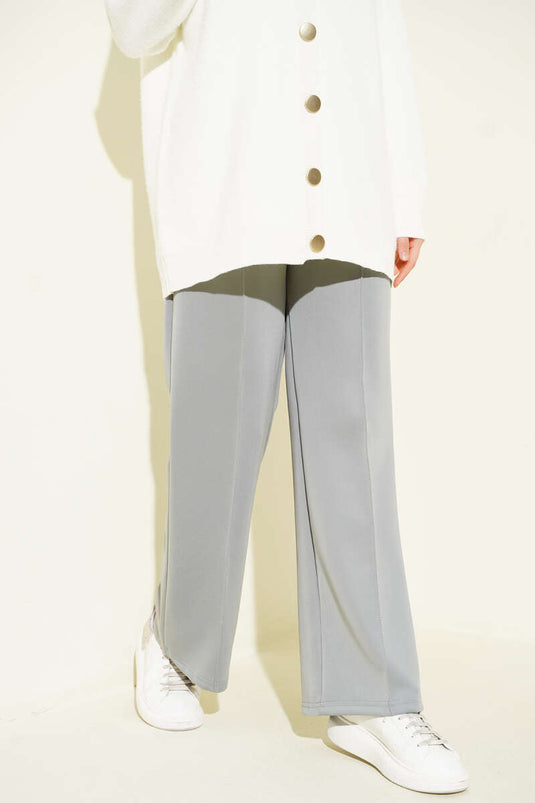 Pantalon de plongée gris avec taille élastique