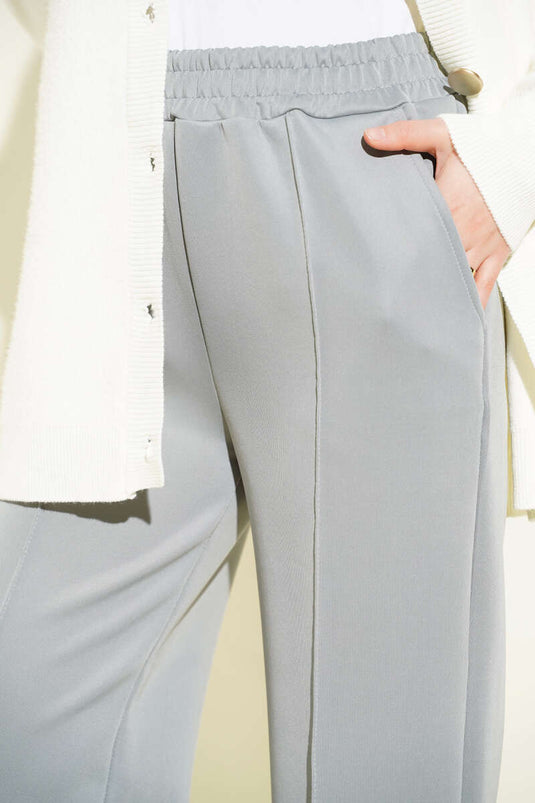 Pantalon de plongée gris avec taille élastique