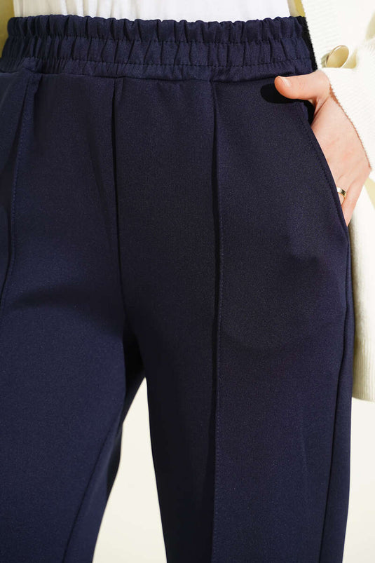 Pantalon de plongée bleu marine avec taille élastique
