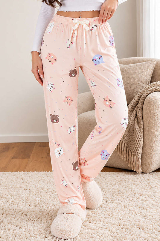 Bas De Pyjama Extensible À Motifs, Assortiment De Couleurs