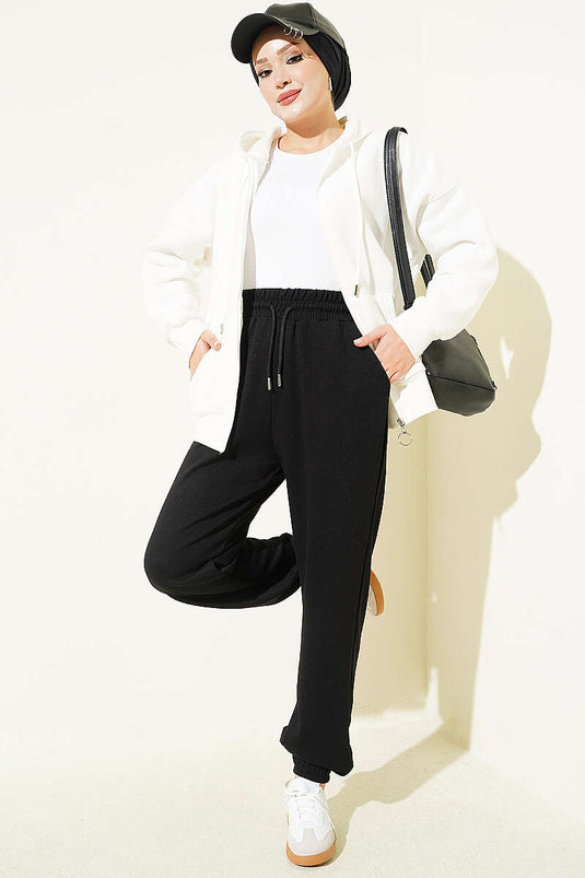 Zwarte Lastige Lounge Broek