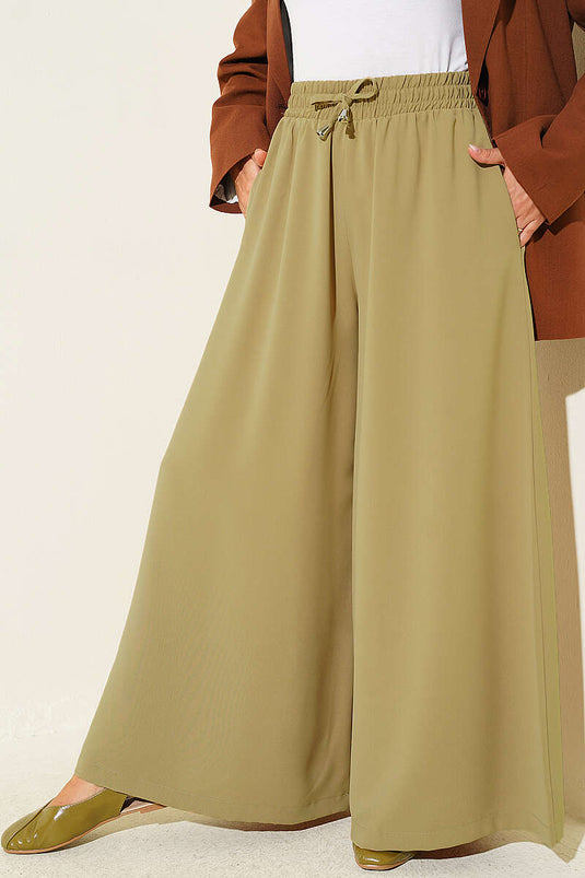 Bequeme Olivgrüne Elastische Hose