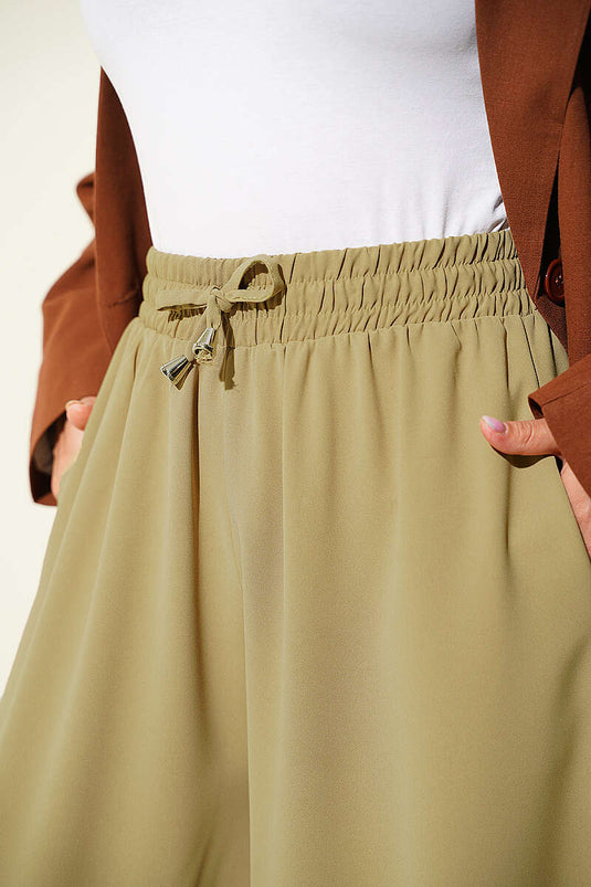 Bequeme Olivgrüne Elastische Hose