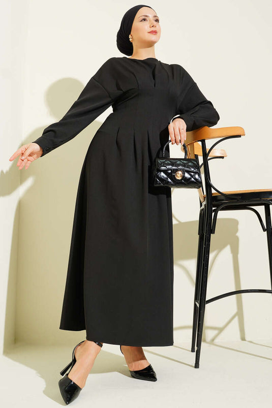 Robe double ceinturée Bel Pensli noire