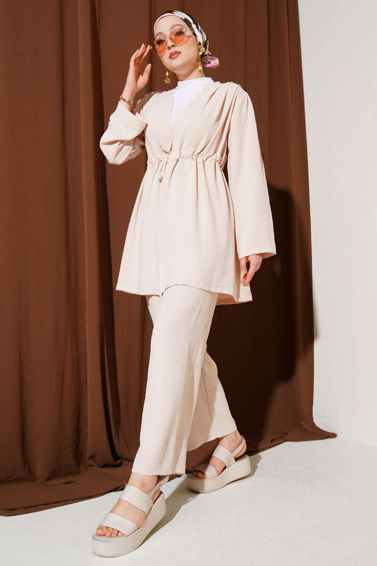 Taillentunnel-Set Ayrobin, zweiteilig, Beige