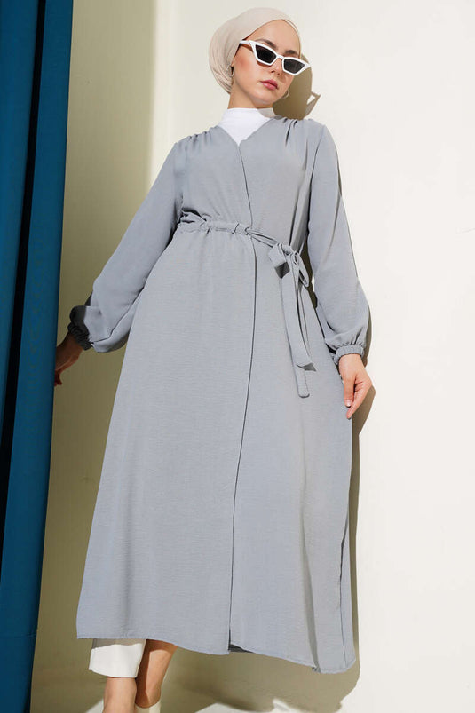 Bel Tünelli Bağlamalı Kap Gri