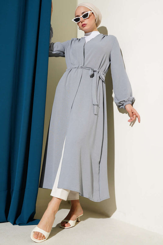 Bel Tünelli Bağlamalı Kap Gri