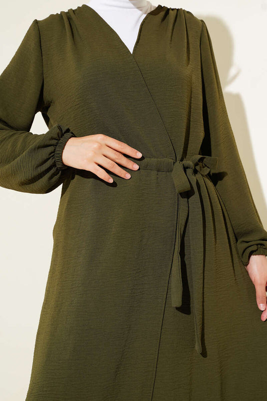 Bel Tünelli Bağlamalı Kap Haki