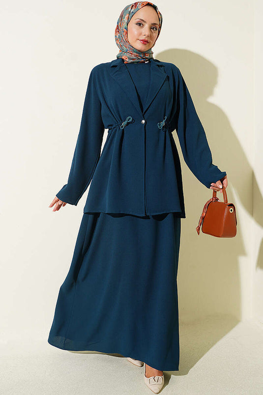Ensemble Avec Veste À Tünelli Et Couleur Pétrole