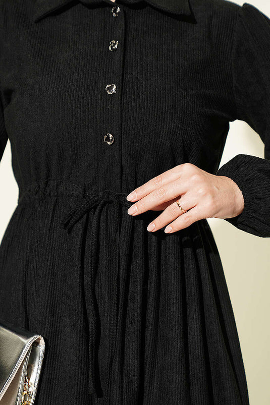 Schwarzes Samt Tüll Kleid