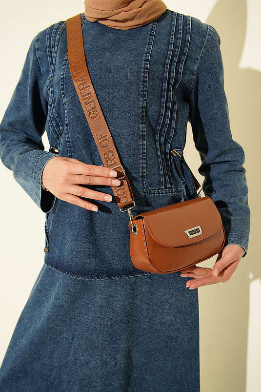 Blaues Denim Zweiteiliger Set Mit Rippenrock