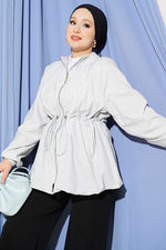 Veste Doudoune Bleue Ciel Tunnellée