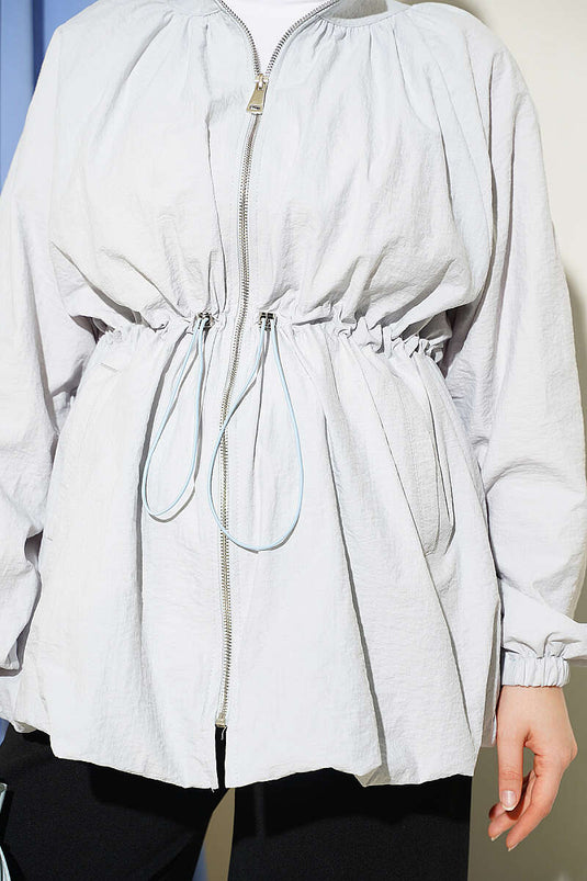 Veste Doudoune Bleue Ciel Tunnellée