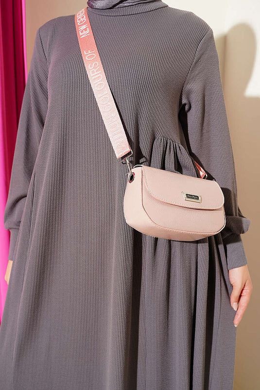 Robe En Maille Ample Gris À Taille Réglable