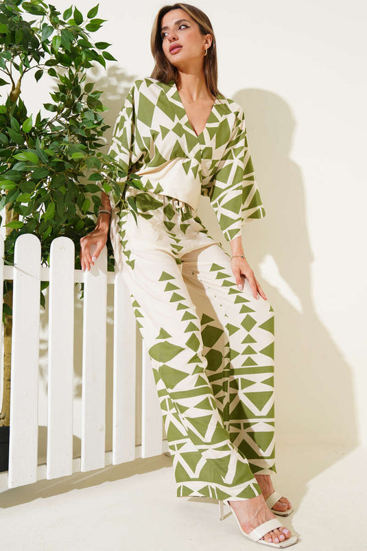 Waist Gipeli Crop Two Piece Set Green