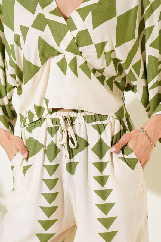 Waist Gipeli Crop Two Piece Set Green