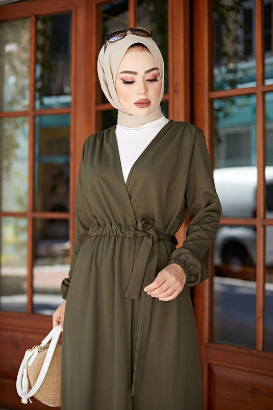 Taljebælte Hijab Kimono 5587-02 Khaki