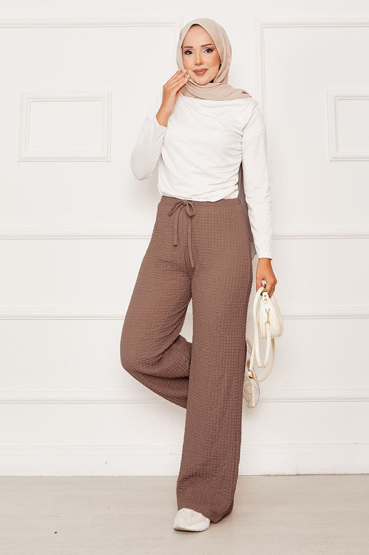 بنطلون فقاعات بخصر مطاطي من المنك