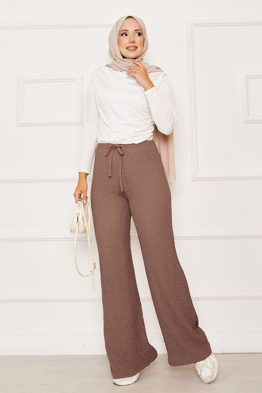 بنطلون فقاعات بخصر مطاطي من المنك