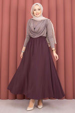 Jupe Tencel Bordo À Taille Élastique Et Poches
